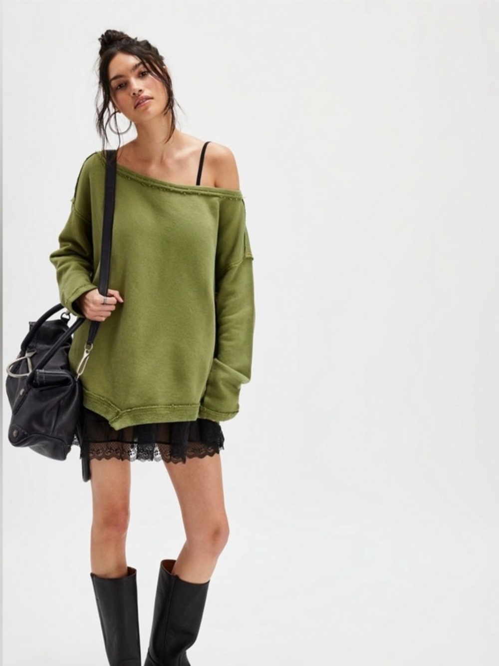 Free People Conrad Pullover in Calliste Green Size XS NWT *FLAW*